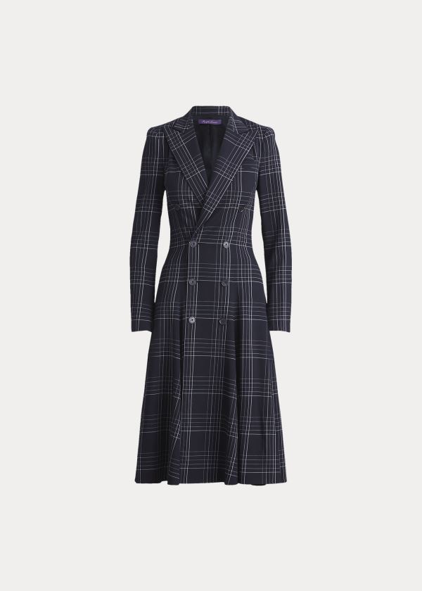 Women's Ralph Lauren Zoie Plaid Wool Day Dresses | 216574EKT